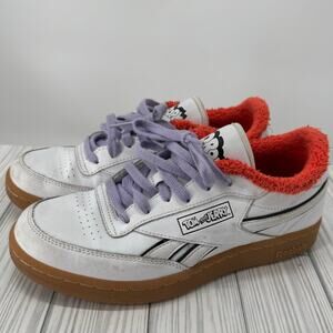 Reebok Club C Revenge Tom & Jerry Droopy Men's Sz 6 White Classic Shoes Rare‎